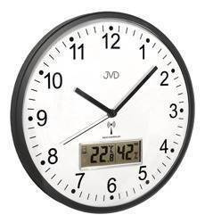 Zegar JVD RH78.2 sterowany radiowo, z termometrem i higrometrem, średnica 30 cm