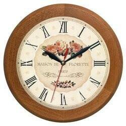 Zegar ścienny drewniany RÓŻE cichy ATW301KW JD SW