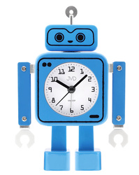 Cichy budzik JVD SRP2305.3  niebieski robot