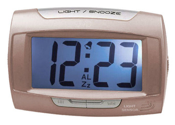 Budzik JVD SB91.12 różowe złoto podświetlany automatycznie 11 x 7,5 cm