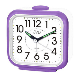 Budzik JVD SRP1309.6 biało-fioletowy podświetlenie 10 cm