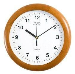 Zegar JVD ścienny CICHY drewniany dąb NS2341.41