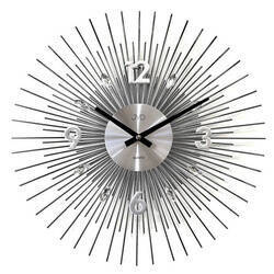 Zegar JVD ścieny kryształ grafit duży 45 cm HT114.3