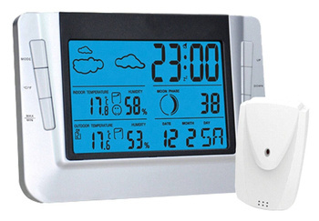 Stacja pogody JVD DCF77 21x13,5cm biała RB608