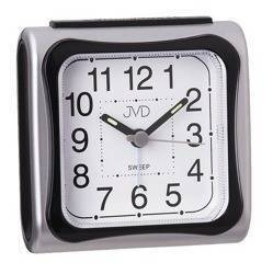 Budzik JVD SRP962.9 srebrny czarny średni 7.8 cm