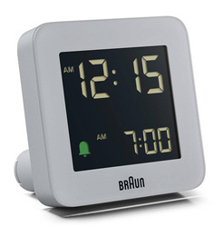 Budzik Braun BC09G 7,5 cm szary