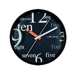 Zegar na ścianę Perfect 9171 czarny okrągły 25 cm