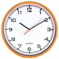 Zegar MPM ścienny 25,5 cm pomarańczowy tworzywo nowoczesny czytelny E01.2478.60.A