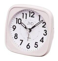 Budzik JVD SRP838.5 biały drzemka cichy mechanizm 9,5 cm