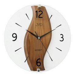 Zegar na ścianę JVD NS19036.11 drewniany okrągły czytelny 30 cm
