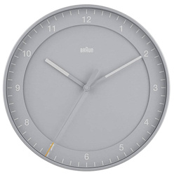 Zegar Braun ścienny szary cichy 30 cm BC17G