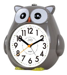 Budzik JVD SRP3001.2 SOWA szary cichy