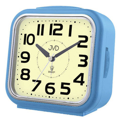 Cichy budzik JVD SRP2402.1 niebieski 14 cm