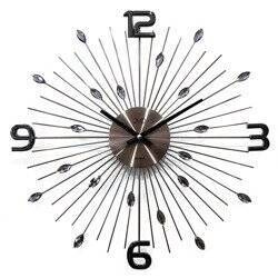 Zegar na ścianę JVD HT104.2 grafitowy z kryształkami 49 cm