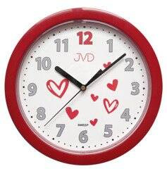 Zegar dziecięcy ścienny CICHY serduszka HP612.D3