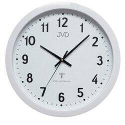 Zegar na ścianę JVD RH652 biały okrągły czytelny radiowy 40 cm