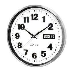 Zegar ścienny Lavvu LCT4050 z datownikiem biały czytelny 30 cm