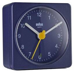 Budzik BRAUN alarm neobrite mały 6 cm BC02BL niebieski