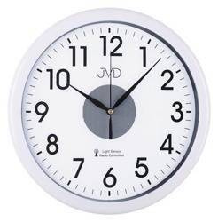 Zegar na ścianę JVD RH692.1 biały okrągły podświetlany radiowy 31 cm