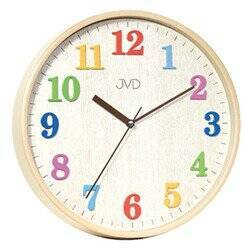 Zegar JVD ścienny 29,5 cm dziecięcy CYFRY 3D CICHY nowoczesny HA49.1