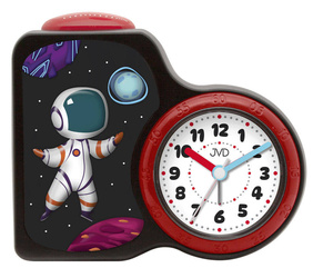Czarny budzik dziecięcy kosmonauta SRP163.3