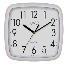 Zegar JVD ścienny biały CICHY czytelny H615.18