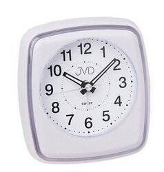 Budzik JVD biały drzemka płynący 10 cm SRP312.1