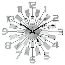 Zegar JVD ścienny srebrny lustra DUŻY 49 cm HT100.3