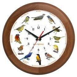 Zegar ścienny DREWNO głosy ptaków ATW301PT2 CD