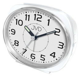 Budzik JVD SRP001.1 biały podświetlenie11 x 9 cm