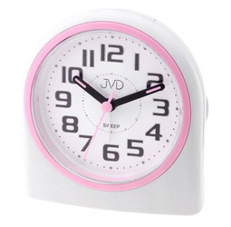 Budzik JVD SRP2837.1 różowy podświetlenie 10 cm