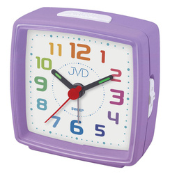 Budzik JVD SRP2811.3 fioletowy podświetlenie 7 cm