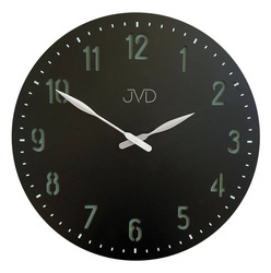 Zegar JVD ścienny DREWNO czarny DUŻY 50 cm HC39.1