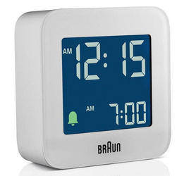 Budzik Braun BC08W mały biały podróżny 6 cm