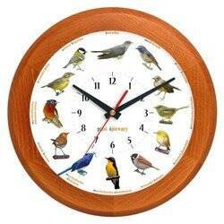 Zegar ścienny GŁOSY PTAKÓW cichy ATW301PT2 CLV SW