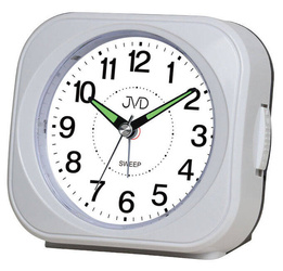 Budzik JVD SRP1604.3 biały podświetlenie 11 cm