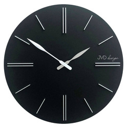 Zegar JVD ścienny DREWNO czarny DUŻY 50 cm HC38.3