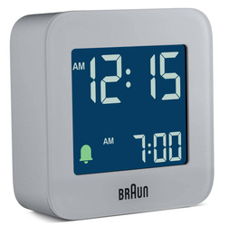 Budzik Braun BC08G mały szary podróżny 6 cm