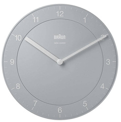 Zegar Braun ścienny szary radiowy 20 cm BC06G-RC
