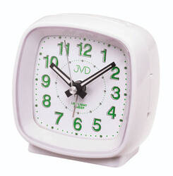 Budzik JVD SRP817.5 perłowy podświetlane na zielono cyfry 7,5 x 7,5 cm