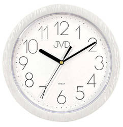 Zegar JVD ścienny biały CICHY czytelny H612.21